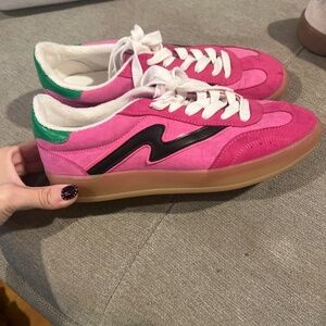Pink and green madden girl sneakers